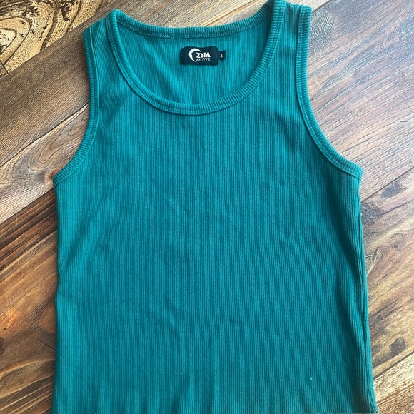 Zyia Active ladies, teal green, size small crop tank top - Picture 1 of 3